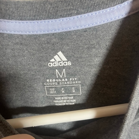 Adidas Gray Tee with Soccer Design - Picture 4 of 5